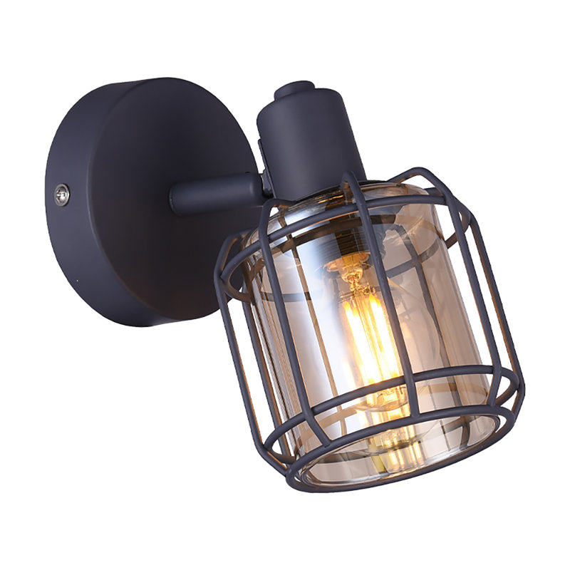 Villance Plug-in Wall Sconce, Black
