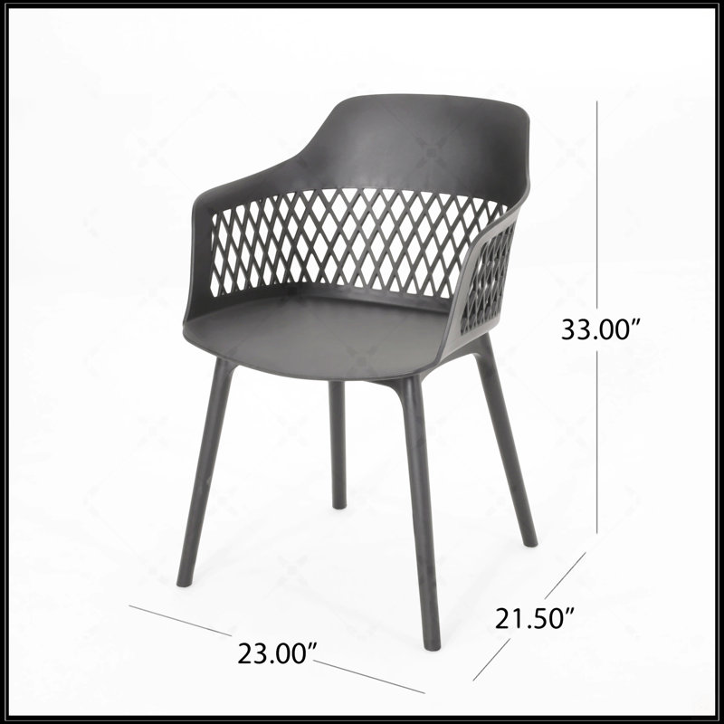 Fauteuil Azalea résistant aux intempéries pour des espaces extérieurs élégants, Noir