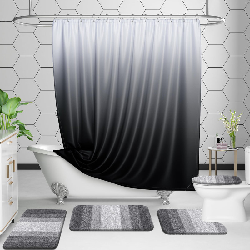 Ensemble de 2 tapis de bain Micorfiber, tapis de bain doux et absorbant, gris, Grey
