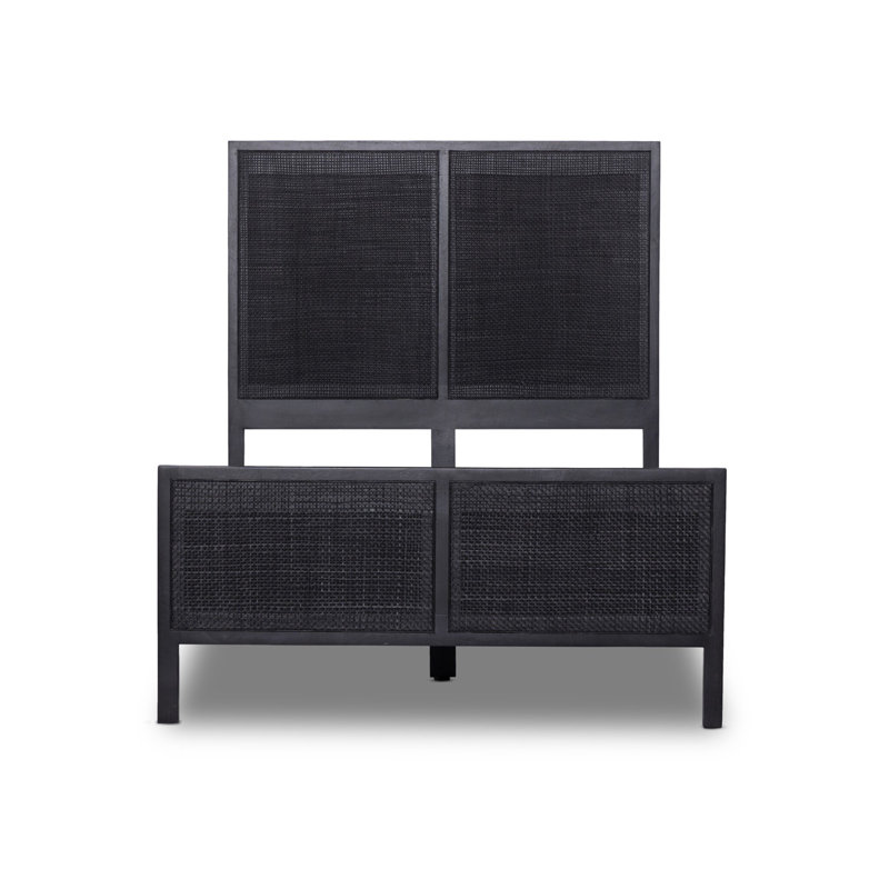 Sydney Bed, Twin, Black Wash W/ Black Cane