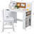 Kids Study Desk and Chair Set with Storage, Bookshelf & Bulletin Board-755654517