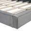 Grand lit plateforme tapissier avec tissu en velours-486052273