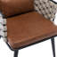 Chaise rembourrée avec accoudoirs Weaving Design-986535193