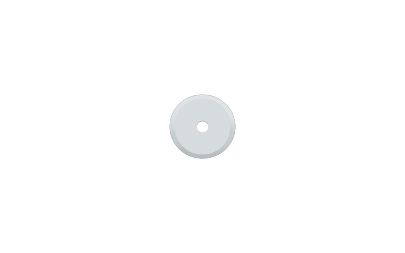 Metal Knob Backplate, Polished Chrome