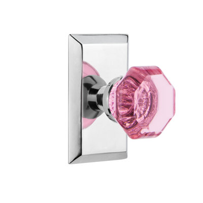 Plaque Studio avec bouton de porte Waldorf rose