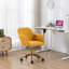 Chaise de bureau Teddy en tissu, pivotante à 360 ° à hauteur réglable, capacité de 250 lb, facile à assembler, idéale pour le bureau à domicile-1326401394