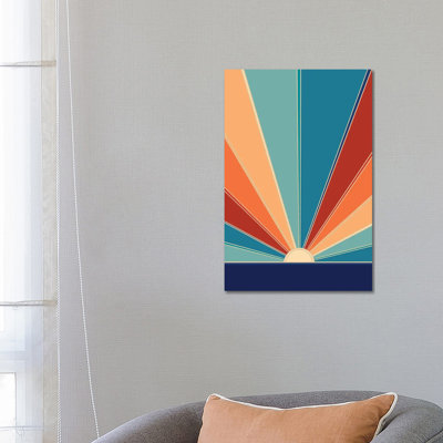 «Retro Summer Sun Glam I», reproduction d'art sur toile tendue