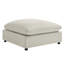 Cassandra Beige Fabric 40 In. Square Ottoman-465254376