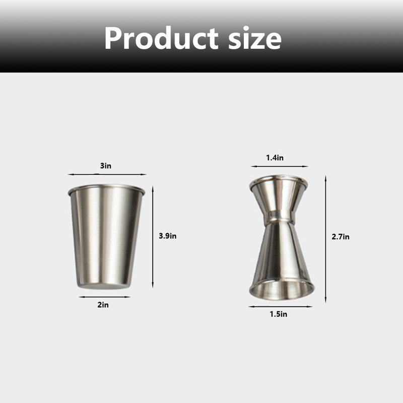 Ensemble d'outils de bar en acier inoxydable Deybi