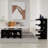 Multifunctional 4-Tier Black Book Shelf & Coffee Table-633173864