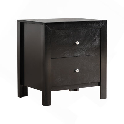 Elegantly Designed Bedside Table In Chic Black