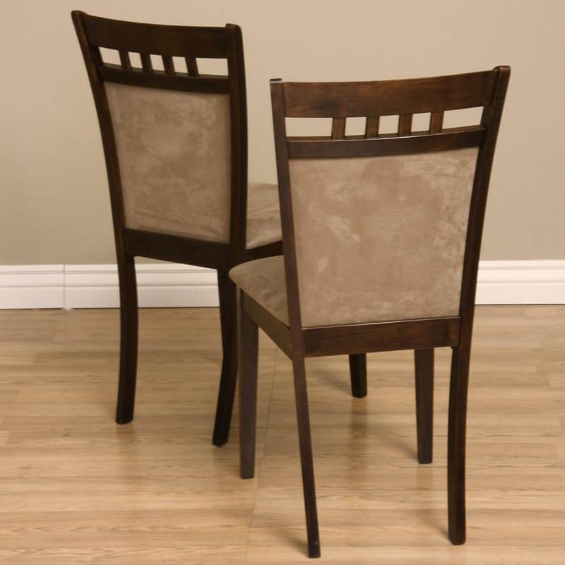 Morganti 18'' H Upholstered Side Chair, Smoke Brown, 2