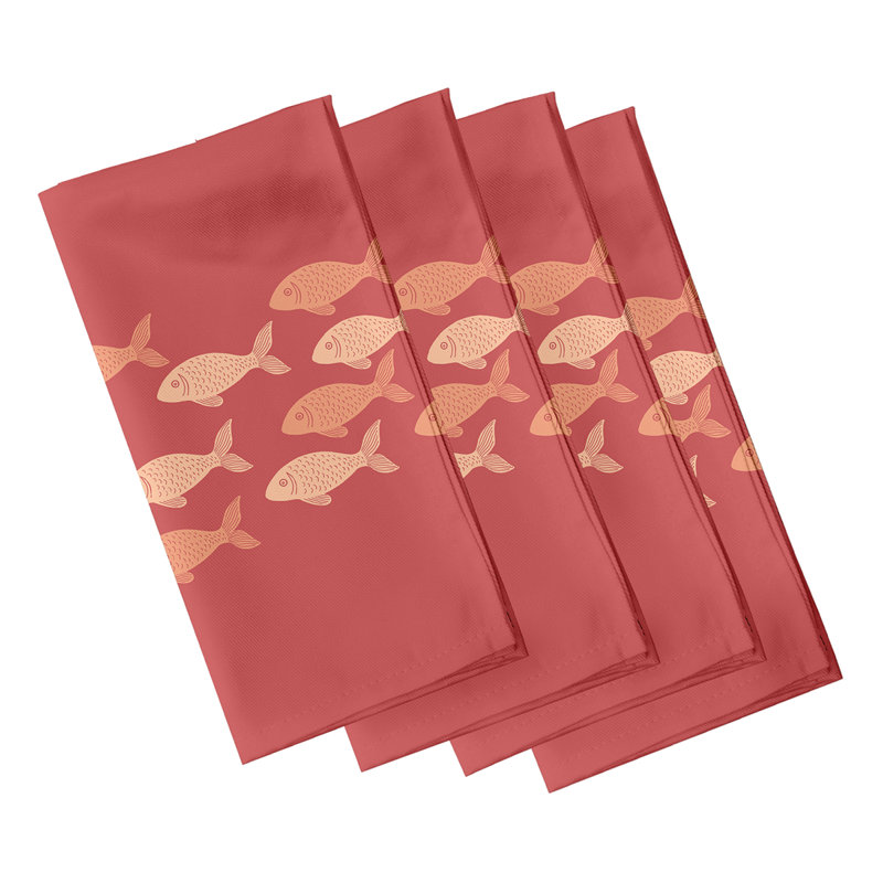 Ensemble de serviettes 4 pièces Eastbourne, L 18 po x L 18 po, Corail