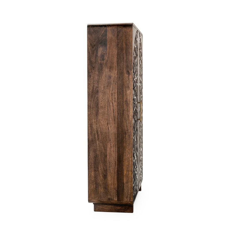 Albero Solid Wood Accent Cabinet, Kona Brown