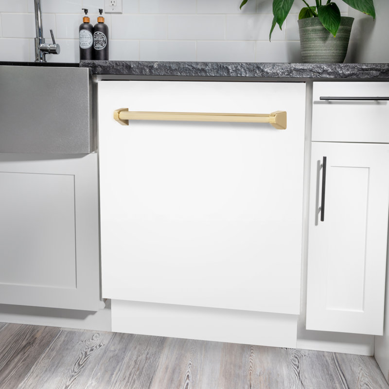 Zline Autograph Edition 24" 51 dBA Built-In Button Control Dishwasher, Gold