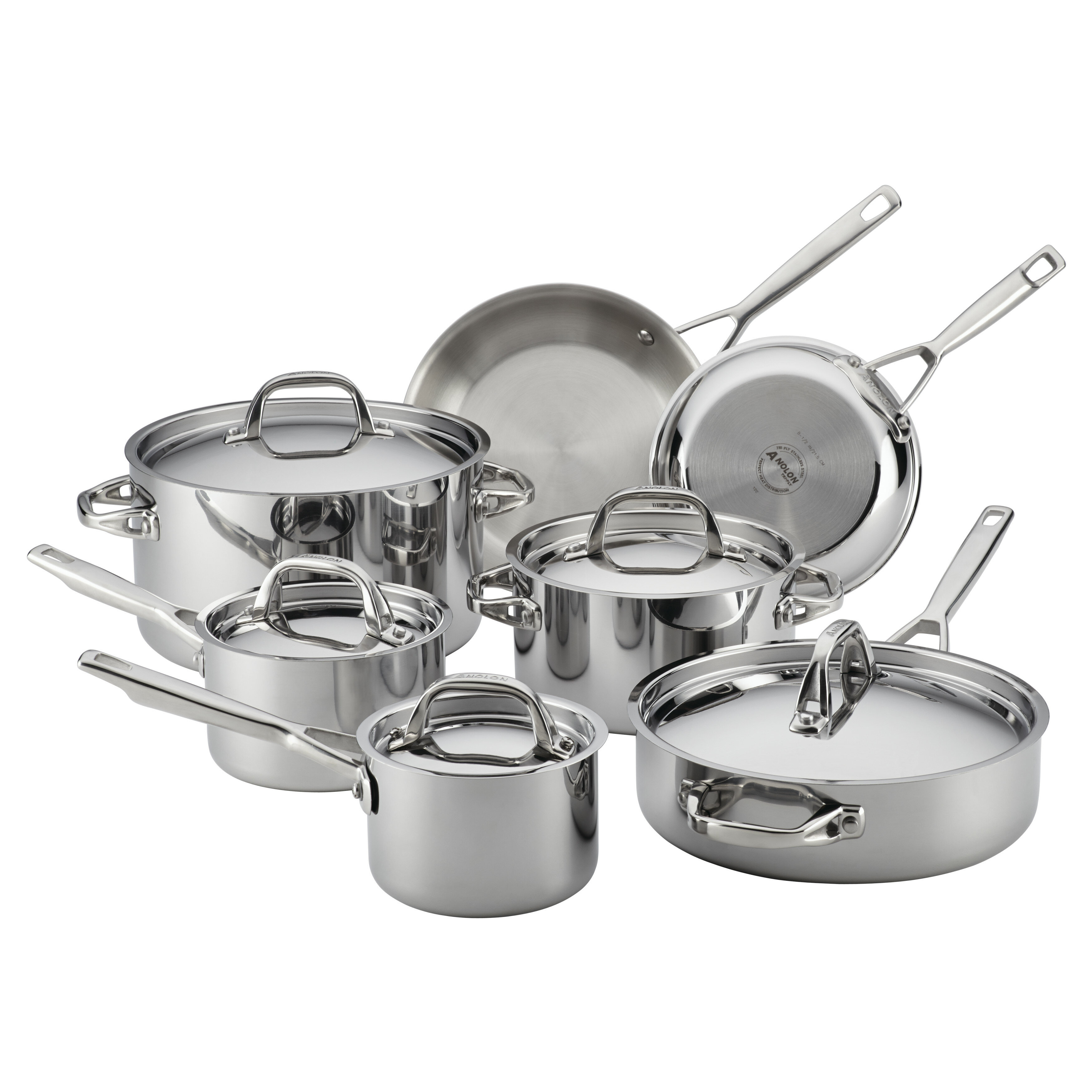 Tramontina 12-piece Tri-Ply Clad Stainless Steel Cookware Set – ShopEZ USA
