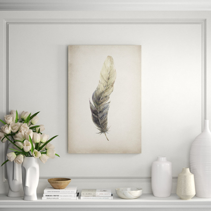 Gilded Feathers I (Gilded Gold) Print by Barclay Butera, Gilded Gold, 30" H x 18" W