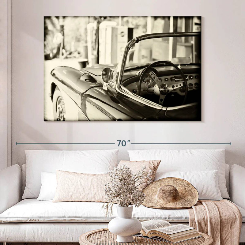 Mehar Classic Car Sepia, 34" H x 51" W