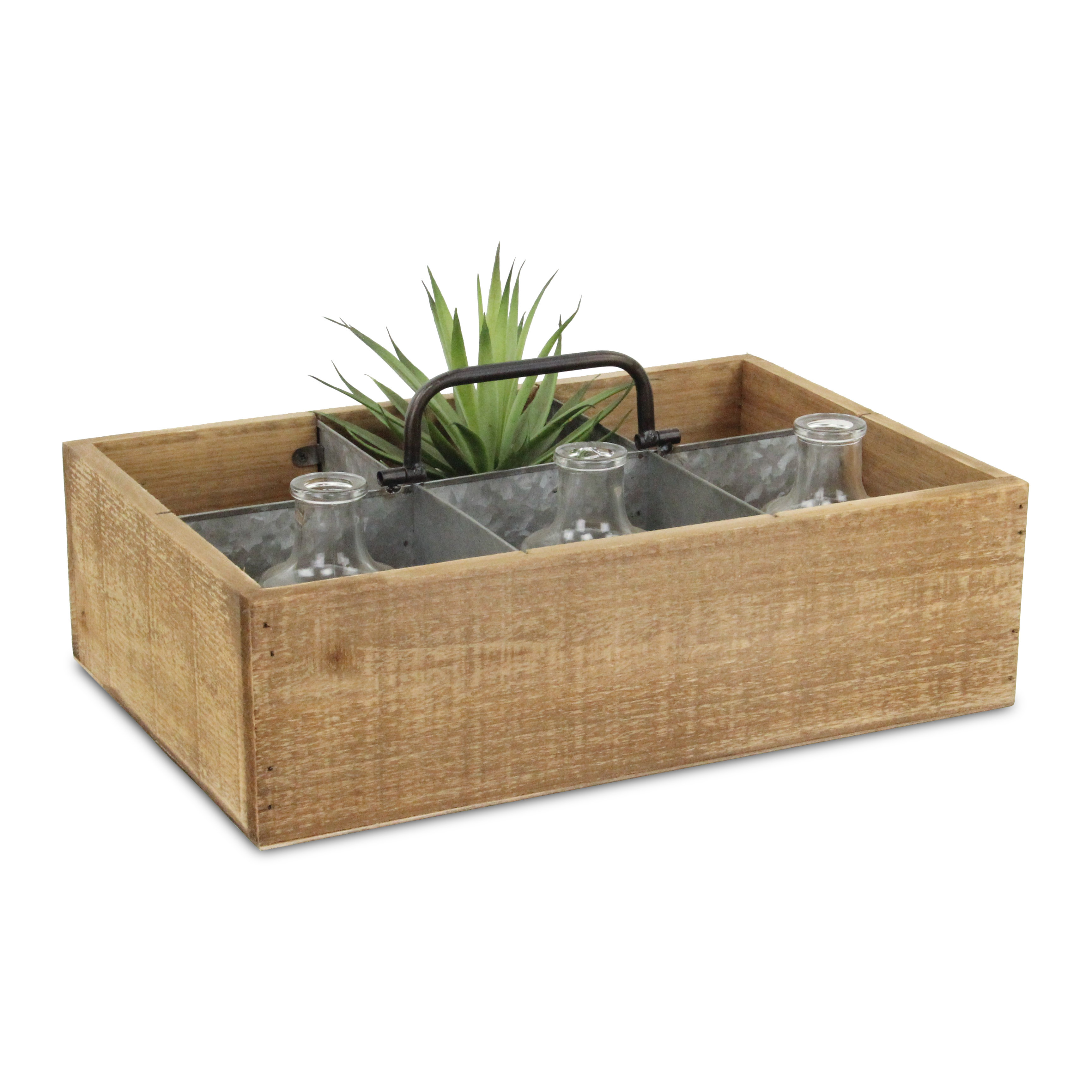 Gracie Oaks 6 Slot Solid Wood Crate - Wayfair Canada