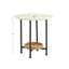 Table de bout, plateau blanc, tablette naturelle