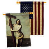 Double Sided 40'' H x 28'' W Polyester House Flag