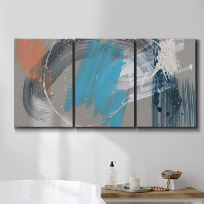 " Cool Gray Horizon I " 3 - Pieces