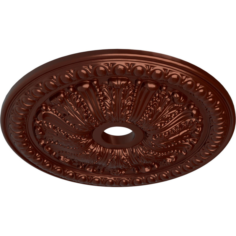 Médaillon de plafond Endurathane Darnay, diamètre extérieur de 29 1/4 po x P 2 po (convient aux auvents jusqu'à 7 1/4 po), finition cuivre patiné peint à la main