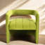 Fauteuil en velours avec support pour le dos, confort maximal, aucun assemblage requis Chaise courbée - Confort et style requis-118039257