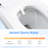 One - Piece Smart Toilet With Built In Bidet, Design, Auto Flush And Open/Close, Heated Seat Adjustable Temp, Warm Water Dry, Remote Control Side Know, Sensor Cover, Rear Wash Massage Modes, Night