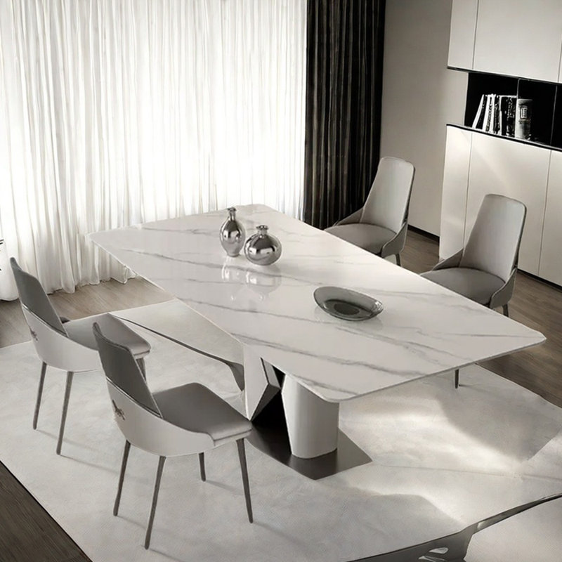 Ensembles de tables de salle à manger rectangulaires italiennes, H 29,5 po x L 63 po x l 31,5 po