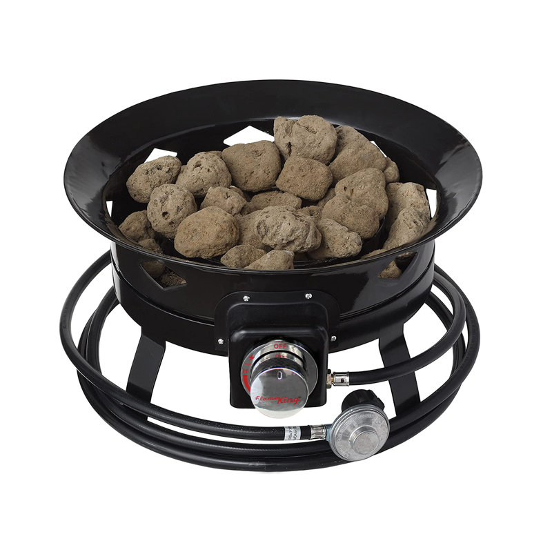 Flame King Smokeless Propane Fire Pit, 19-inch Portable Fire Bowl
