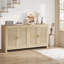 Buffet Cabinet,Rattan Accent Storage Cabinet With 4 Doors And Shelf-106644775