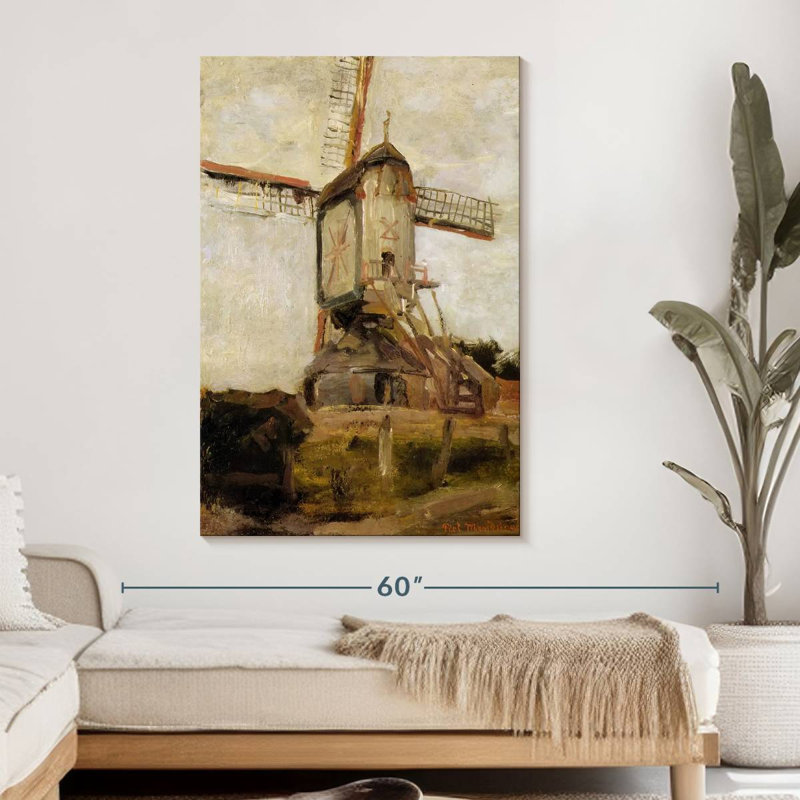 Poteau de poteau à Heeswijk vue arrière, H 48 po x l 32 po