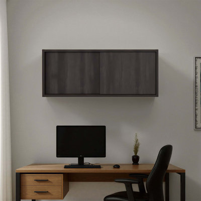 Wall-Mounted Storage Cabinet with Sliding Doors for Home Organization