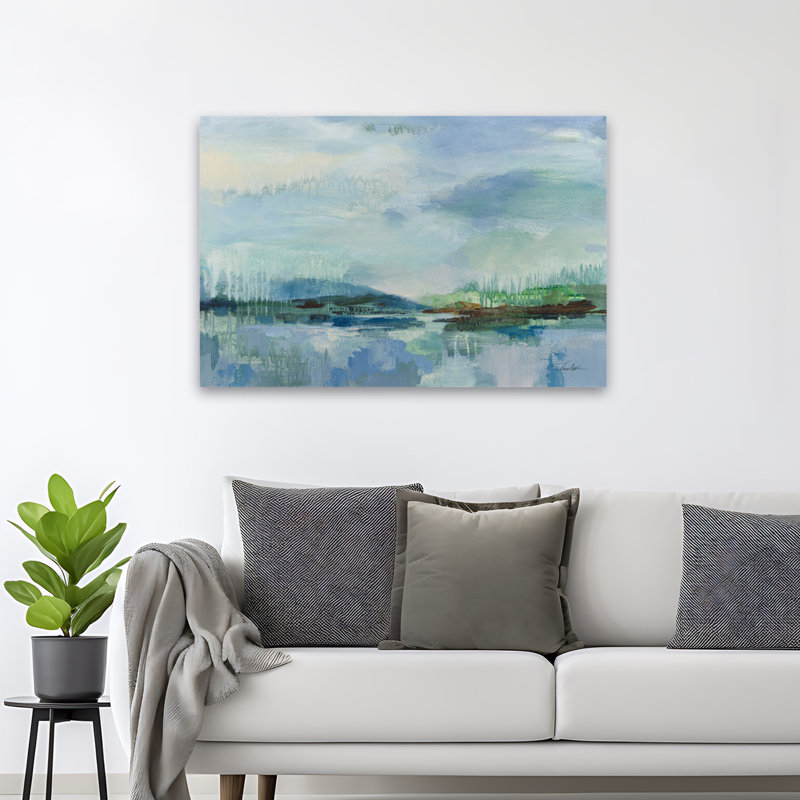 Pluie contemporaine sur la lagune, H 48 po x l 32 po