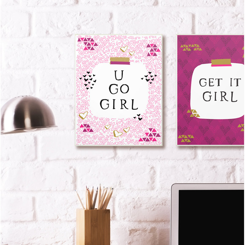 « you is the glam », art textuel, H 15 po x l 10 po x P 0,5 po, Plaque murale