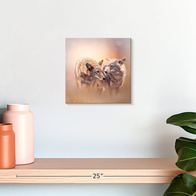 Crowle Dreamy Coyotes, 10" H x 10" W