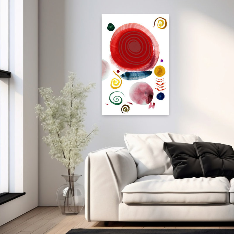 Art contemporain contemporain abstrait audacieux, H 36 po x l 24 po