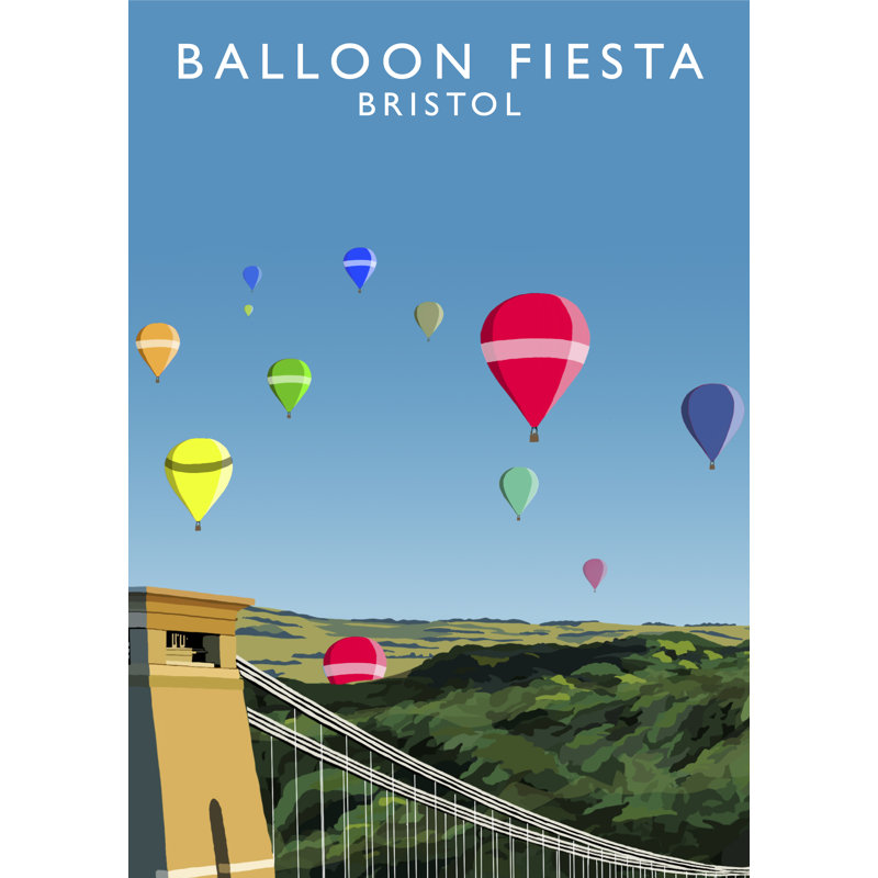Balloon Fiesta Bristol by Richard O'Neil - Print, 50 cm H x 40 cm W x 1 cm D, No Frame