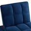 Canapé-lit simple multifonctionnel 4 en 1 avec poches de rangement, canapé-lit simple capitonné avec dossier réglable et coussins, méridienne convertible, bleu marine