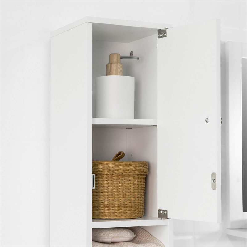 Ambroz Mounting / Installation Required Bathroom Cabinet, White