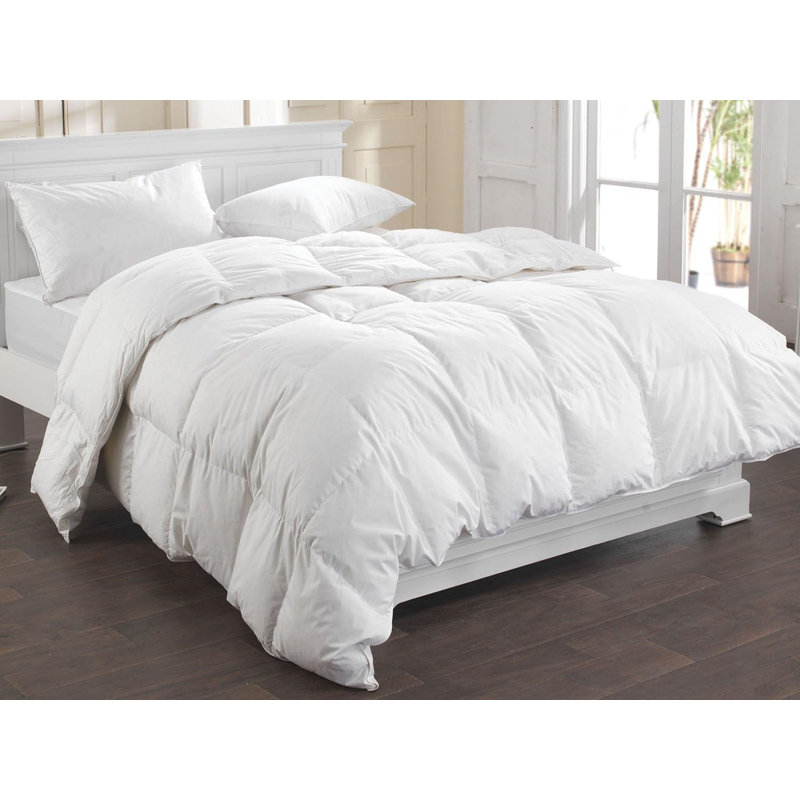 Goose Feather Down 13.5 Tog Duvet - Hotel Collection Winter Comforter with 100% Cotton Cover, Double