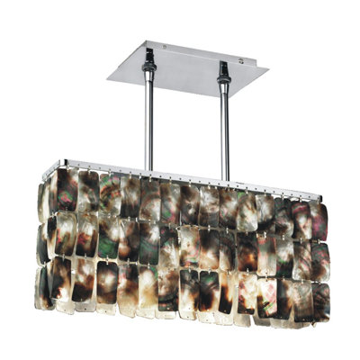 Night Shades 3 - Light Chrome Kitchen Island Pendant