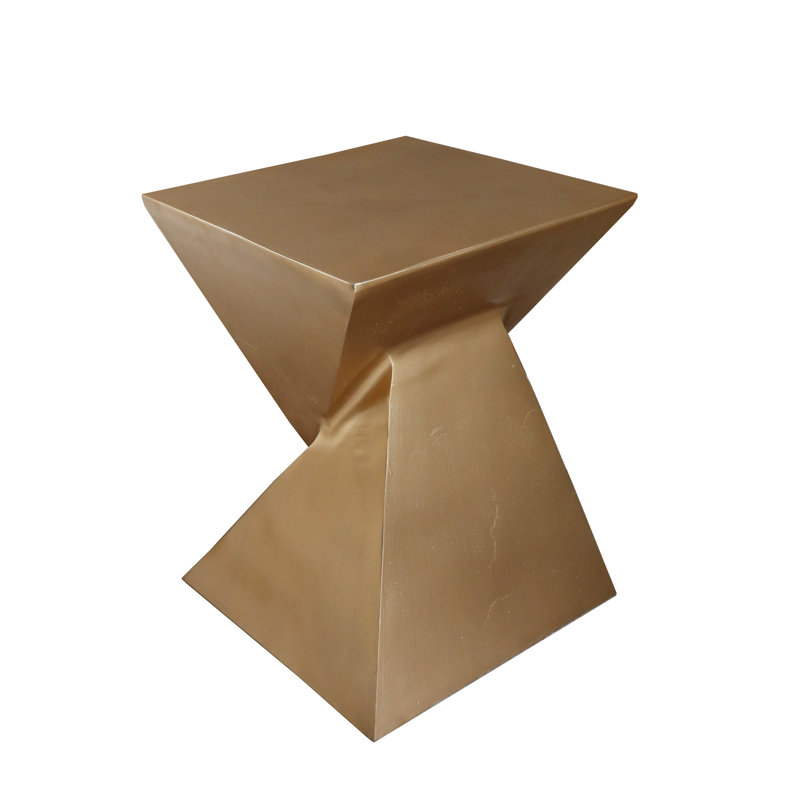 Newlon Block End Table, Gold