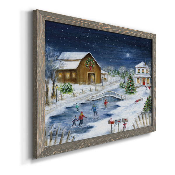 The Holiday Aisle® Winter Wonderland Framed On Canvas Painting | Wayfair