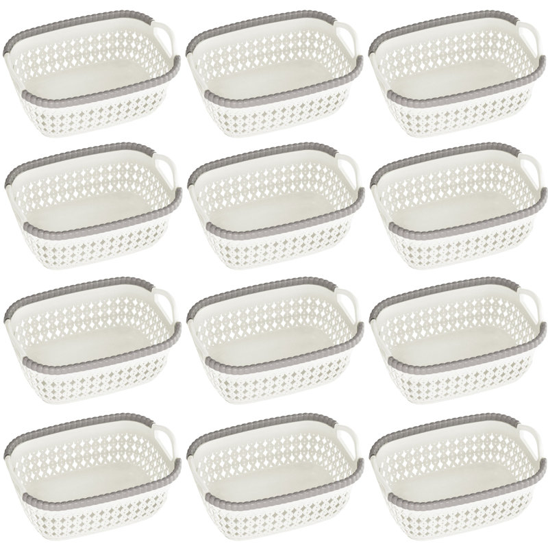 Rebrilliant Plastic Basket, 12, White