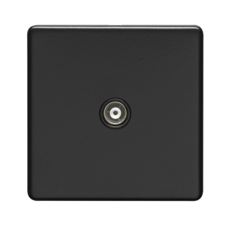 Wall Mounted Socket, Matt Black