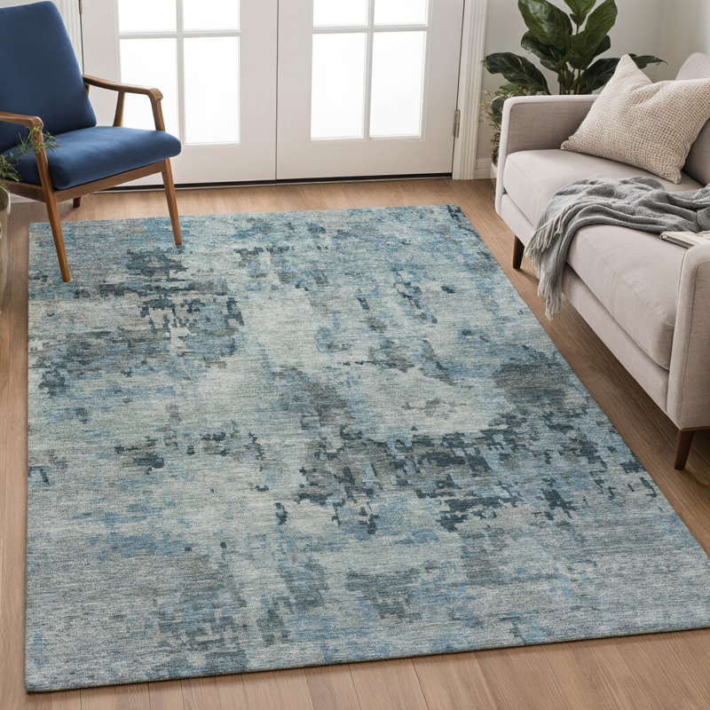 Machine Washable Indoor/Outdoor Earleville ACN2360 Casual Rug, Rectangle 3' x 5'
