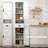 69" H Tall Bathroom Storage Cabinet With 2 Barn Doors And 1 Drawer, Narrow Storage Unit, Adjustable Shelves,Floor Cabinet For Bathroom, Living Room, Entryway,Kitchen,(White)-961509309