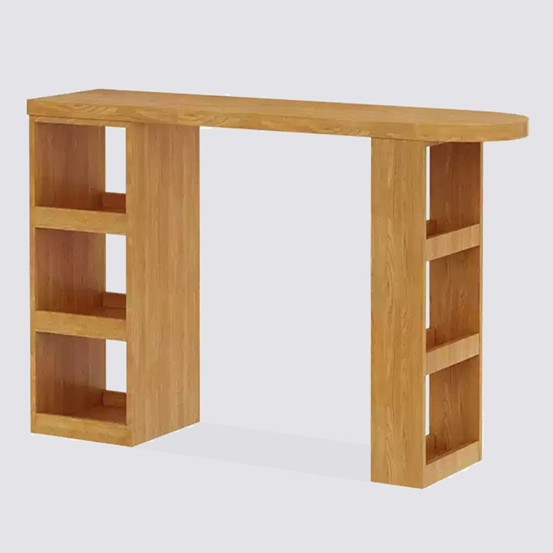 Table-bar moderne et minimaliste en pin avec rangement intÃ©grÃ©, H 41,34 po x L 55,12 po x l 15,75 po